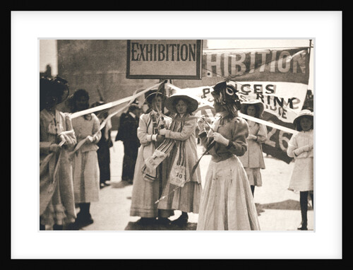 Young suffragettes promote the fortnight-long Women's Exhibition by Anonymous