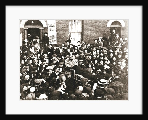 Sylvia Pankhurst, British suffragette, in a bath chair by Anonymous