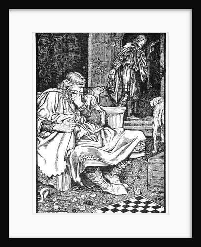 King Canute and Earl Ulf quarrel over chess by Morris Meredith Williams
