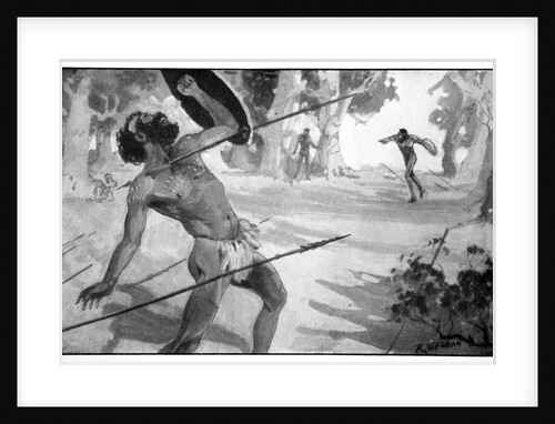 Byama threw a spear with all his strength by Raymond Wenban