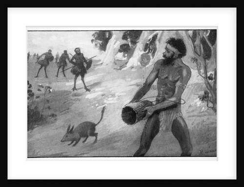 When the strange-looking blackfellows were close to him, Yoonecara released the bandicoot by Raymond Wenban