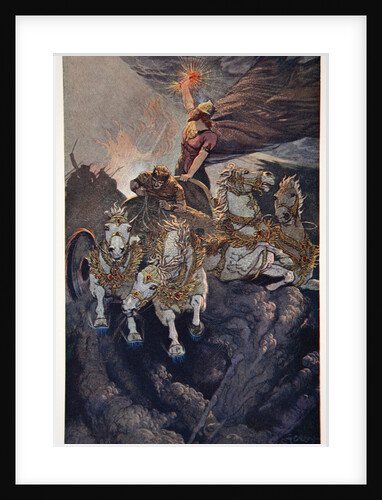 Merodach sets forth to attack Tiamat by Ernest Wellcousins