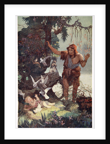 The Shepherd finds the babe Semiramus by Ernest Wellcousins