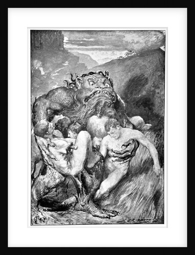 The Daemon of evil, with his fierce ravening, greedily grasped them by John Henry Frederick Bacon