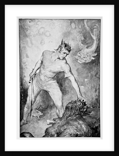 Beowulf shears off the head of Grendel by John Henry Frederick Bacon