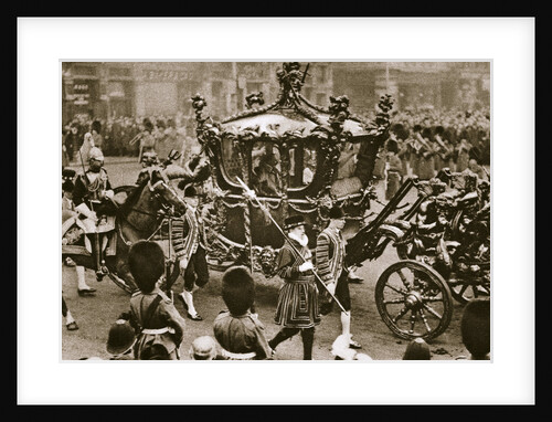 King Edward VII and Queen Alexandra on their way to the State Opening of Parliament by Anonymous