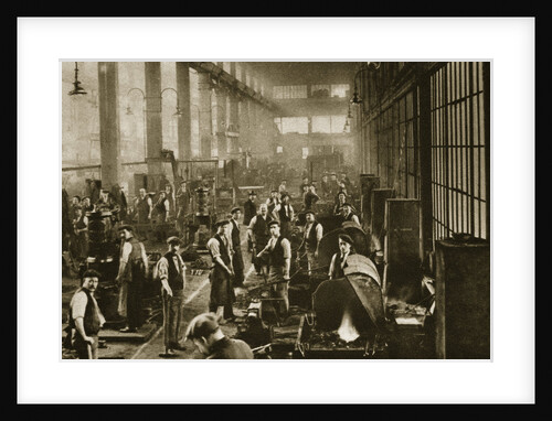 A blacksmith's shop at Beckton Gas Works by Anonymous