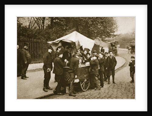 Children buying ice-cream from an Italian trader by Anonymous