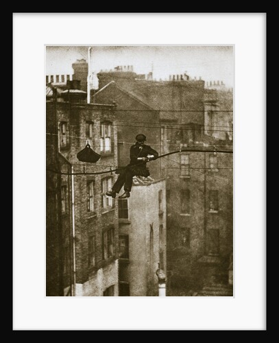Inspecting a telephone cable between Conduit and Maddox Streets by Anonymous