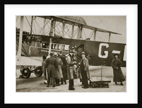 Passengers boarding an Imperial Airways aircraft for a flight to Paris by Anonymous