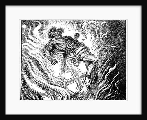 Ixion on the wheel by Anonymous