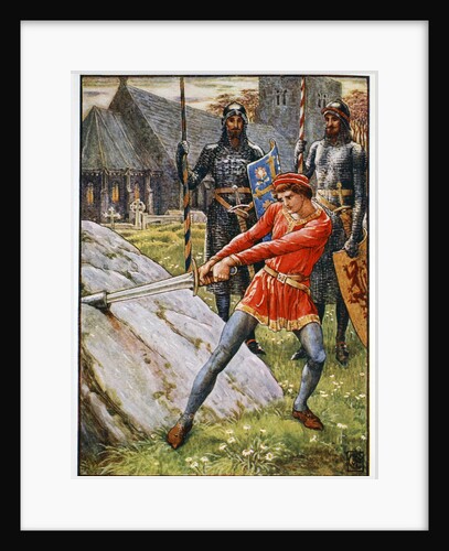 Arthur Draws the Sword from the Stone by Anonymous
