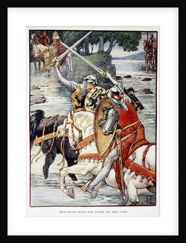 Beaumains Wins the Fight at the Ford by Anonymous