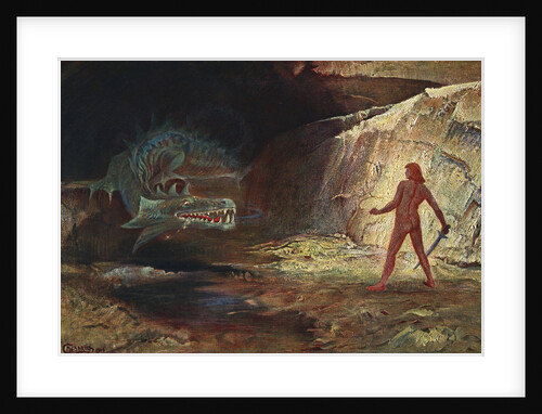 Siegfried and Fafner by Anonymous