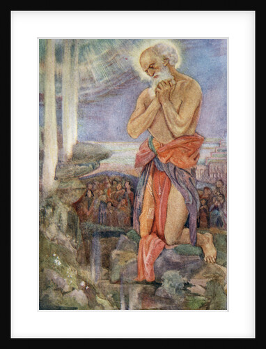 Elijah prevailing over the Priests of Baal by Evelyn Paul