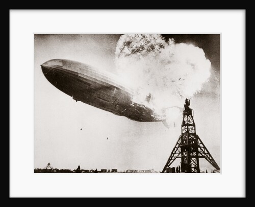 The German airship 'Hindenburg' blows up by Anonymous