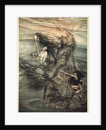 Mock away! Mock! The Nibelung makes for your toy! by Arthur Rackham