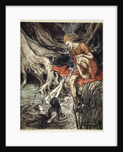 The Rhine's pure gleaming children told me of their sorrow by Arthur Rackham