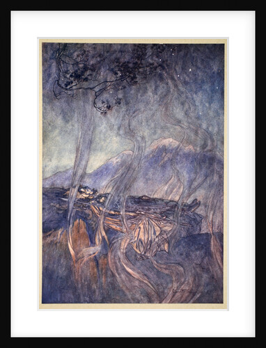 The sleep of Brunnhilde by Arthur Rackham