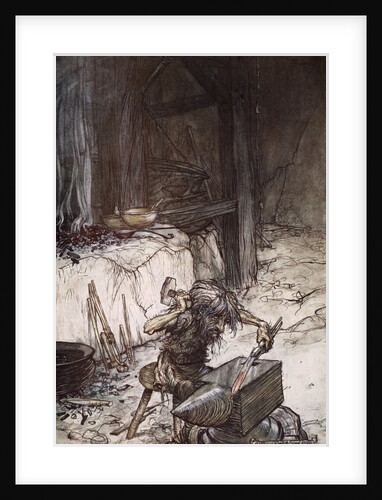 Mime at the anvil by Arthur Rackham