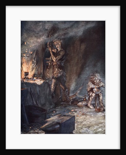 The forging of Nothung by Arthur Rackham