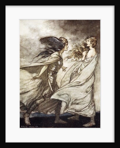 The ring upon thy hand - ..ah be implored! For Wotan fling it away! by Arthur Rackham