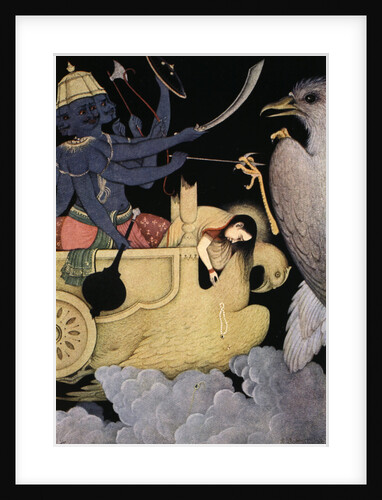 Ravana fighting with Jatayu by K Venkatappa