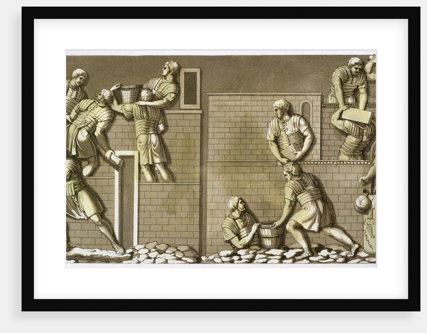Roman soldiers building a fort by Vittorio Raineri