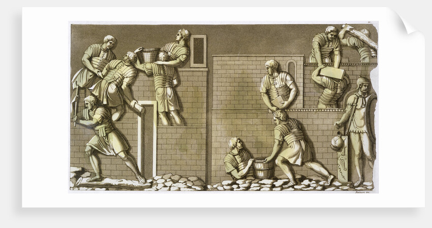 Roman soldiers building a fort by Vittorio Raineri