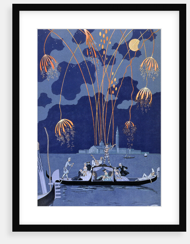 Fireworks in Venice by Georges Barbier