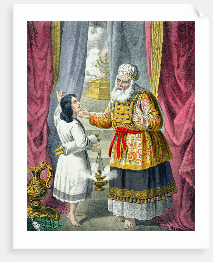 Eli questioning Samuel regarding his vision by Siegfried Detlev Bendixen