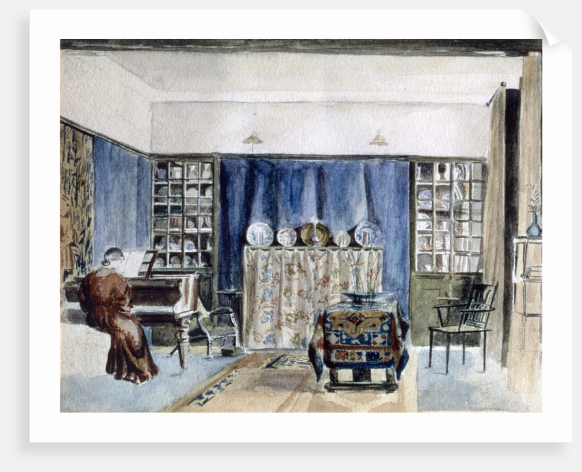 Interior of Kelmscott Manor, Oxfordshire by William Morris