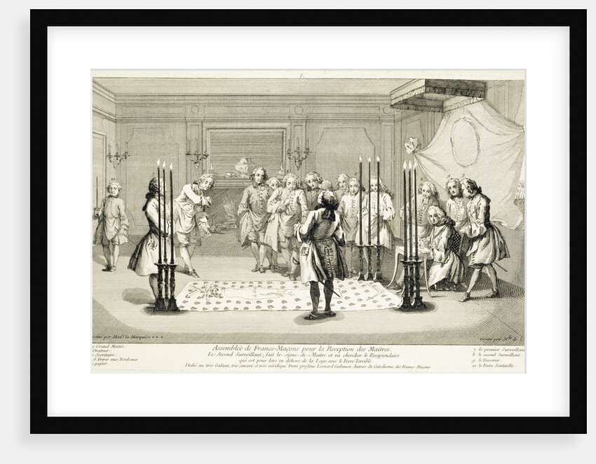 Assembly of Freemasons before the initiation of a master by Anonymous
