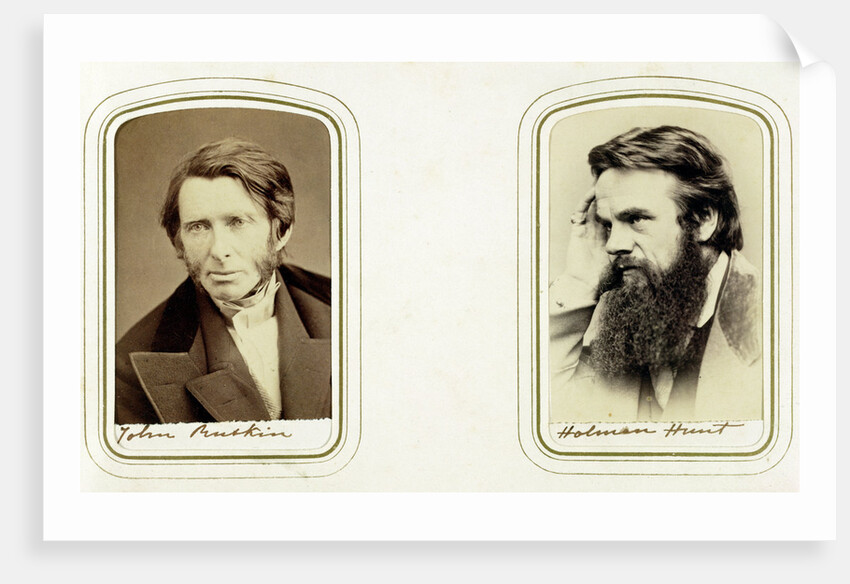 John Ruskin, English artist, poet and critic, and William Holman Hunt, English artist by Elliott & Fry