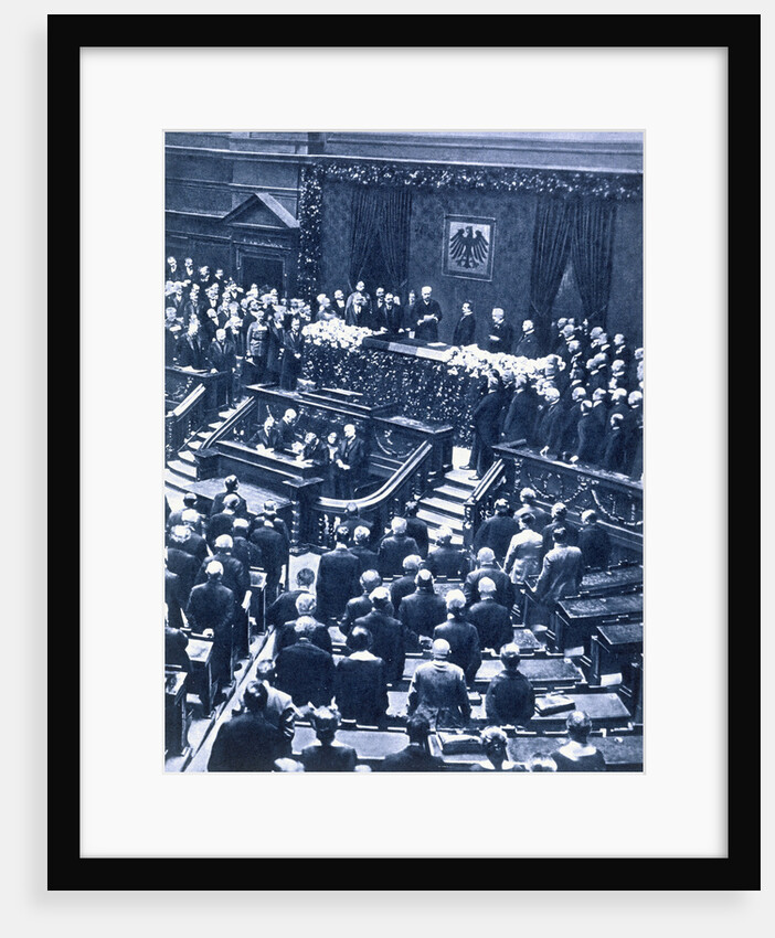 Swearing-in ceremony of President Field Marshal von Hindenburg by Anonymous