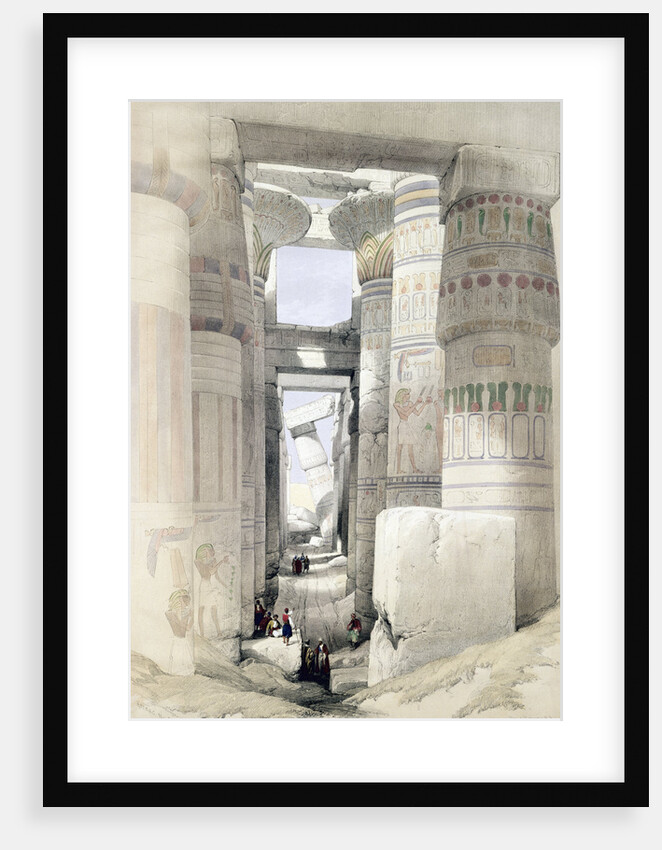 View through the Hall of Columns, Karnak by David Roberts