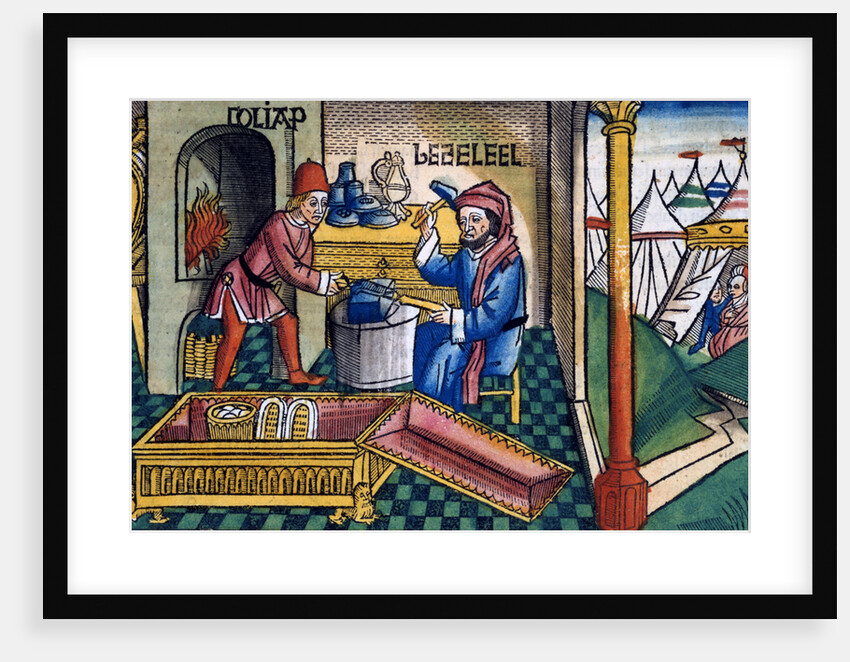 Exodus 31:2-8: Bezalel and Aholiab making the Ark of the Covenant by Anonymous