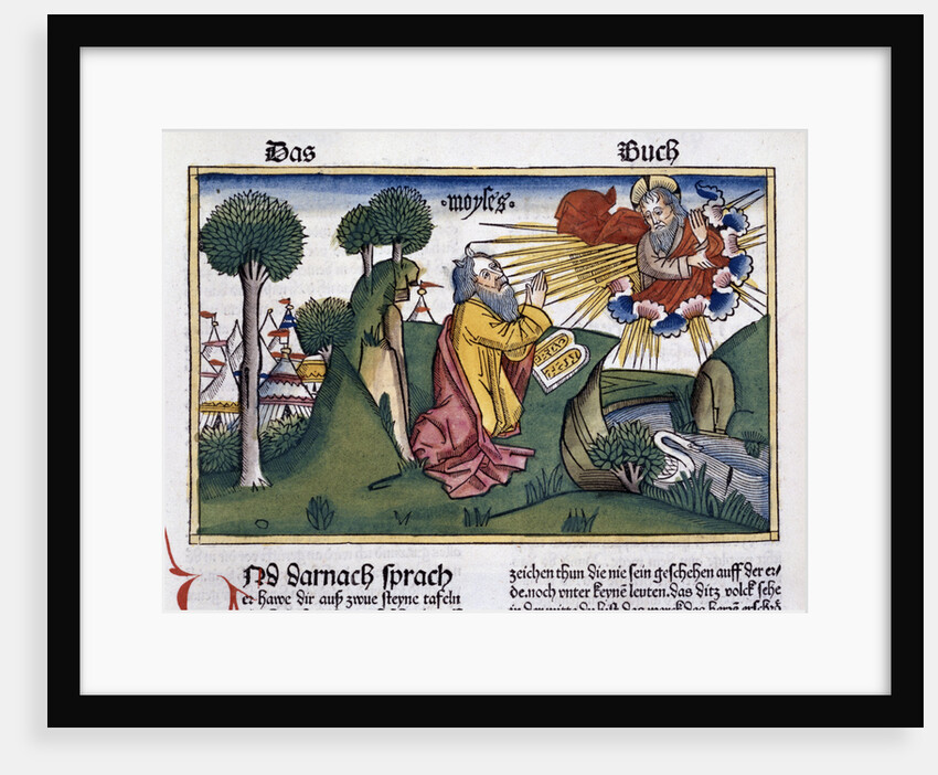 Exodus 34:1-10: Moses receives the second tablets with the Ten Commandments by Anonymous