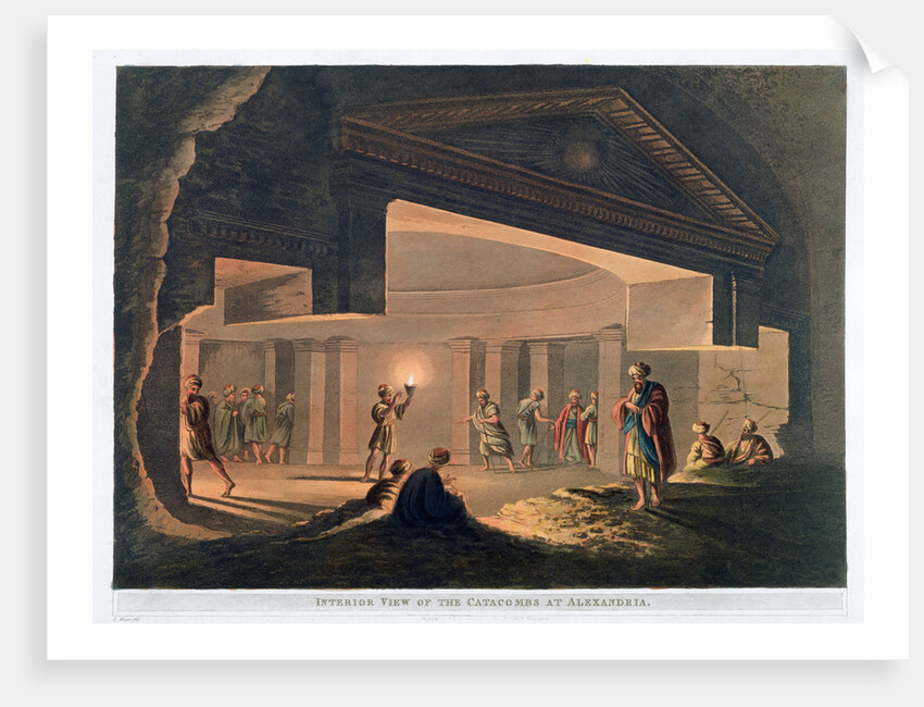 Interior View of the Catacombs at Alexandria by Thomas Milton