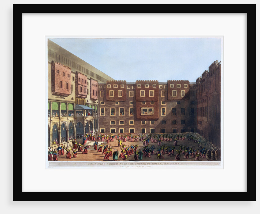 Mamelukes Exercising in the Square of Mourad Bey's Palace by Thomas Milton