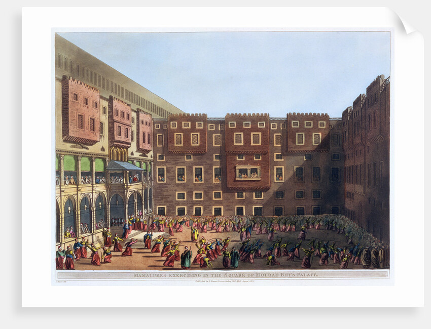 Mamelukes Exercising in the Square of Mourad Bey's Palace by Thomas Milton