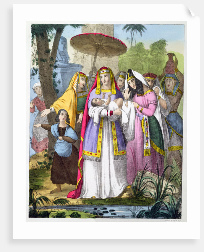 Moses saved by Pharaoh's daughter by Siegfried Detlev Bendixen