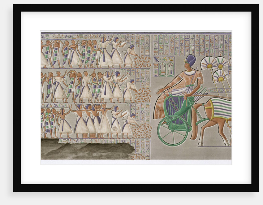 Ancient Egyptian coloured bas reliefs by Antoine Phelippeaux