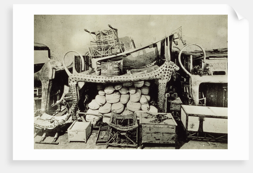 View of the antechamber of the Tomb of Tutankhamun looking west by Harry Burton