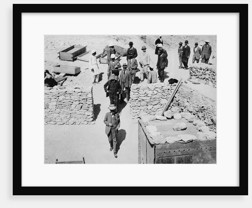 Unofficial opening of the Tomb of Tutankhamun by Harry Burton