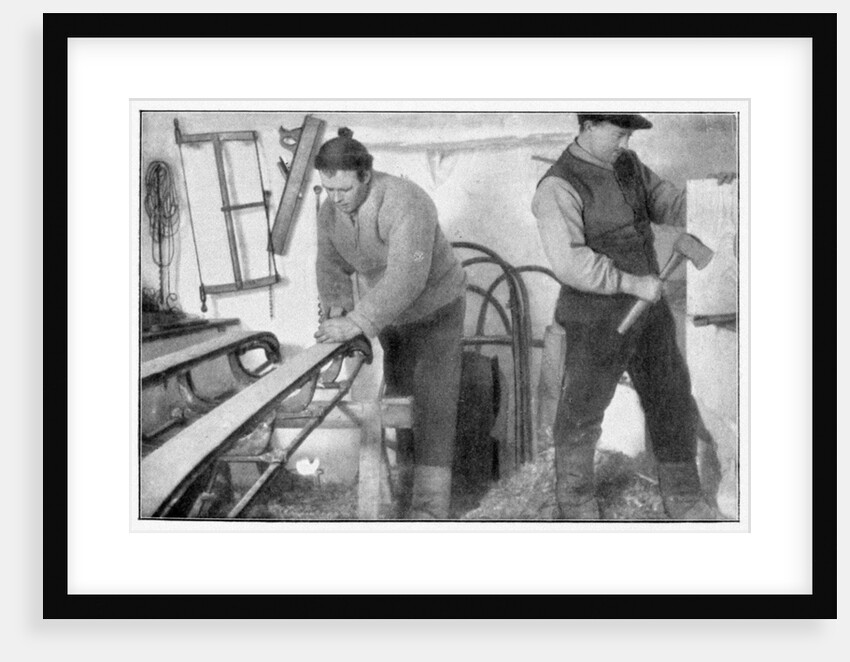 The carpenters' shop, Amundsen's South Pole expedition by Anonymous