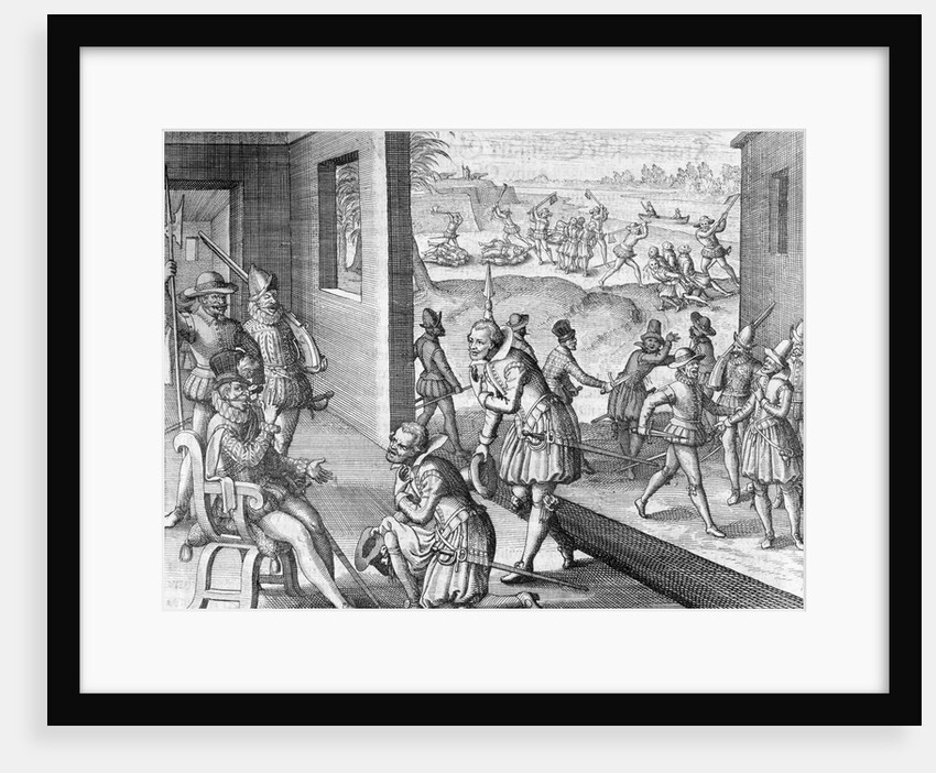 The Spanish capture Fort Caroline by Anonymous