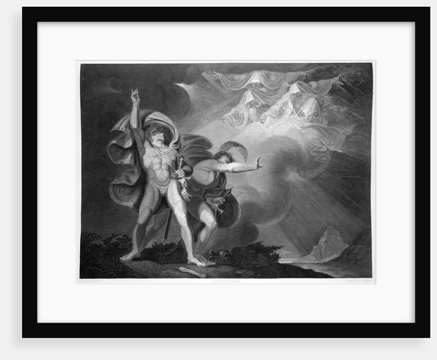 Macbeth and Banquo encounter the three witches on the heath by John Boydell
