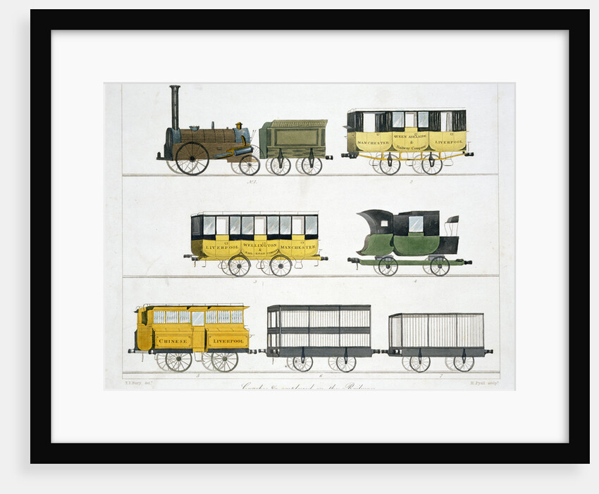 Coaches employed on the Liverpool and Manchester Railway by Henry Pyall