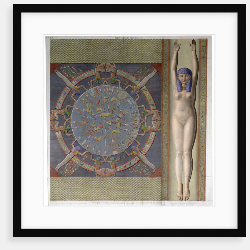 Zodiac ceiling from the grand Temple at Denderah by Jollois and Devilliers